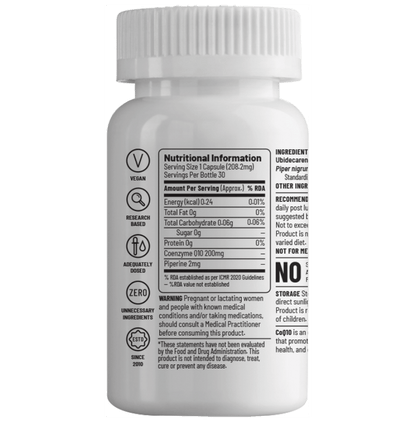 Unived Q-Veg 200mg CoQ10 Vegan Capsule