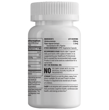 Unived Q-Veg 200mg CoQ10 Vegan Capsule