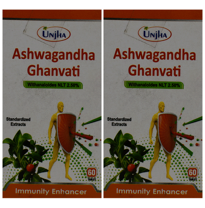 Unjha Ashwagandha Ghanvati Tablet (60 Each) - Classic Derma