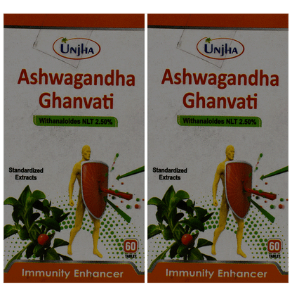 Unjha Ashwagandha Ghanvati Tablet (60 Each) - Classic Derma