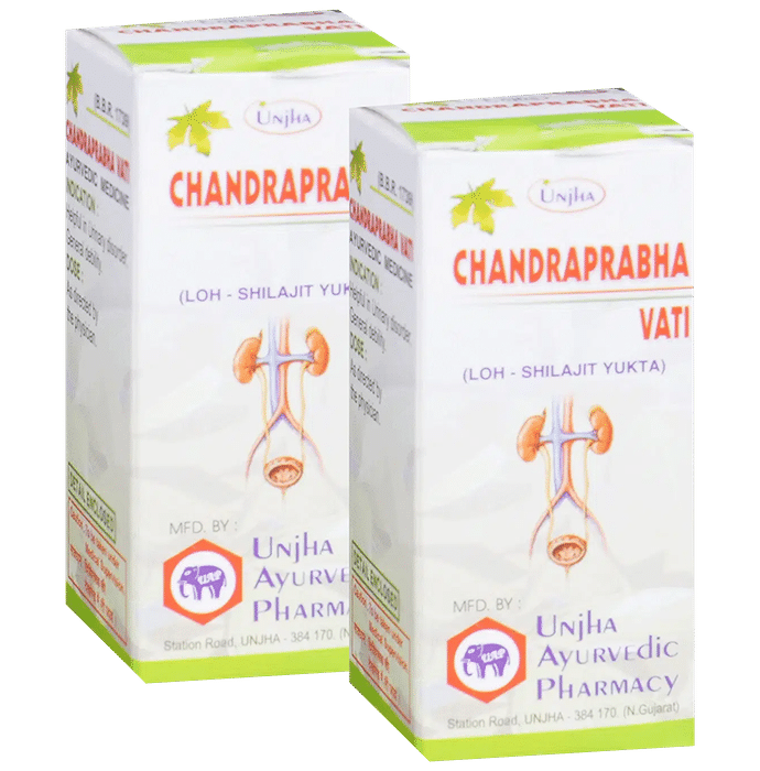 Unjha Chandraprabha Vati (Loh-Shilajit Yukta) Tablets (40 Each) - Classic Derma