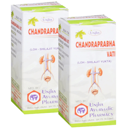 Unjha Chandraprabha Vati (Loh-Shilajit Yukta) Tablets (40 Each) - Classic Derma