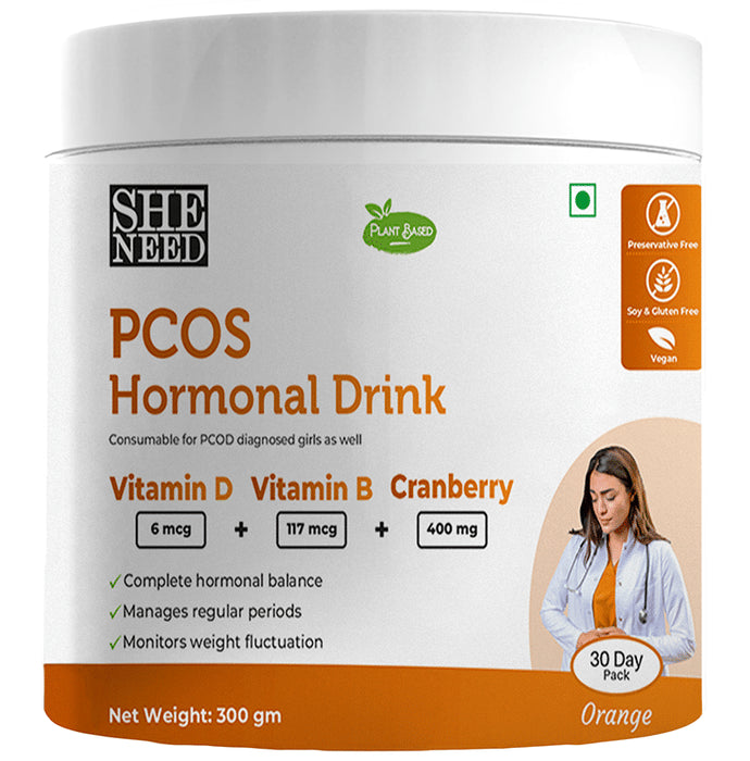 SheNeed Plant Based PCOS Hormonal Drink Orange - Classic Derma