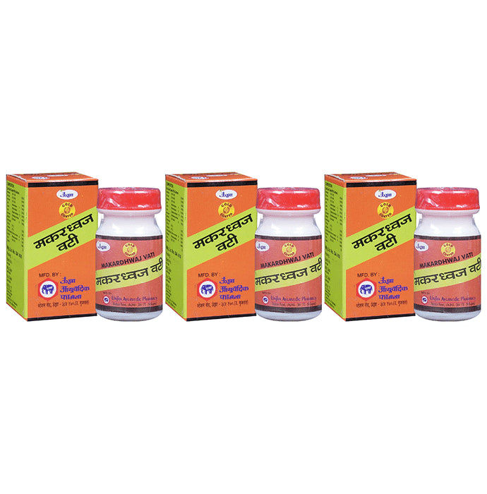Unjha Makardhwaj Vati Gold Coated Tablets (125 Each) - Classic Derma