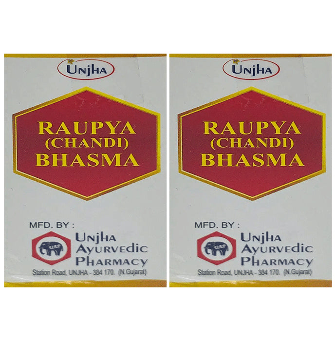 Unjha Raupya Chandi Bhasma Powder (2.5gm Each) - Classic Derma
