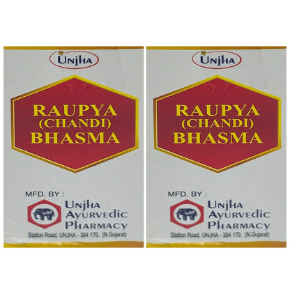Unjha Raupya Chandi Bhasma Powder (2.5gm Each) - Classic Derma