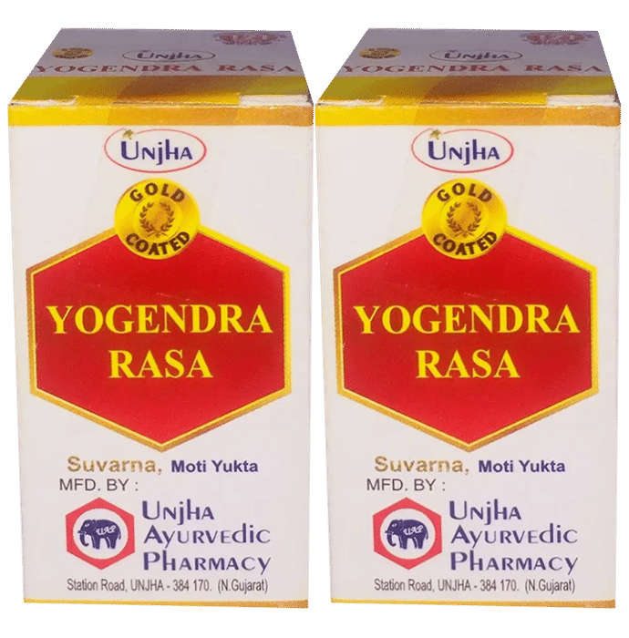 Unjha Yogendra Rasa (Suvarna, Moti Yukta) Powder (1gm Each) - Classic Derma