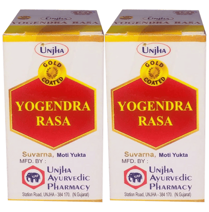 Unjha Yogendra Rasa (Suvarna, Moti Yukta) Powder (1gm Each) - Classic Derma