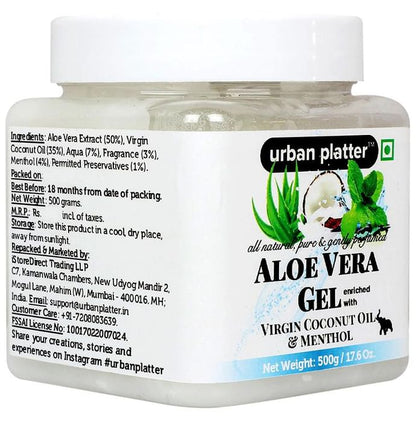 Urban Platter Aloe Vera Gel Enriched with Virgin Coconut Oil and Menthol
