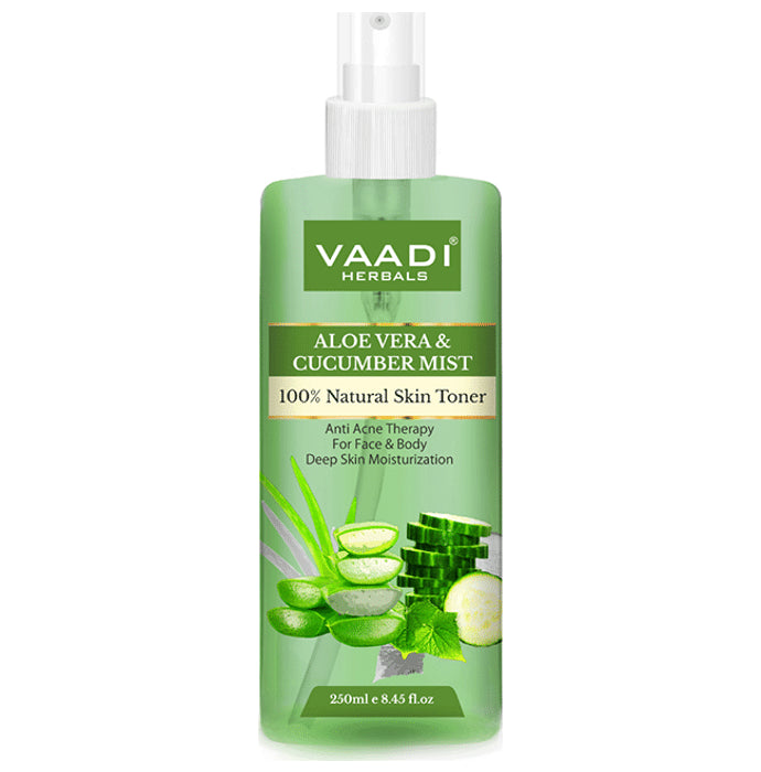 Vaadi Herbals 100% Natural Skin Aloevera & Cucumber Mist Toner - Classic Derma