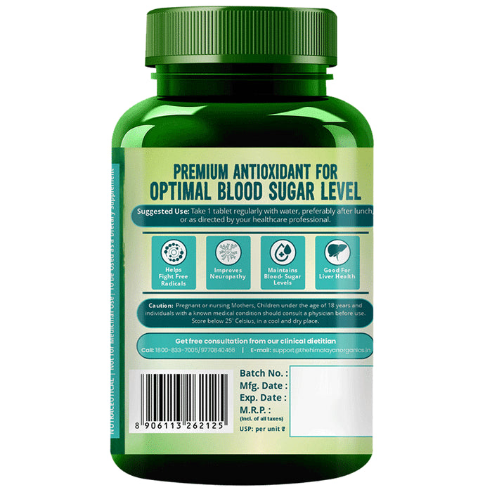 Himalayan Organics Alpha Lipoic Acid for Antioxidant Support & Blood Sugar Balance | Tablet