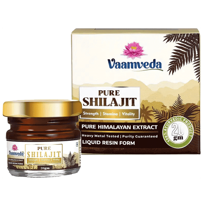 Vaamveda Pure Shilajit Resin Liquid Form (20gm Each) (20gm Each)