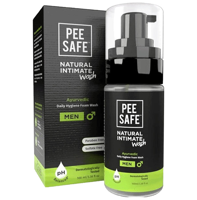 Pee Safe Natural Ayurvedic Intimate Foam Wash for Men | Paraben & Sulphate-Free - Classic Derma
