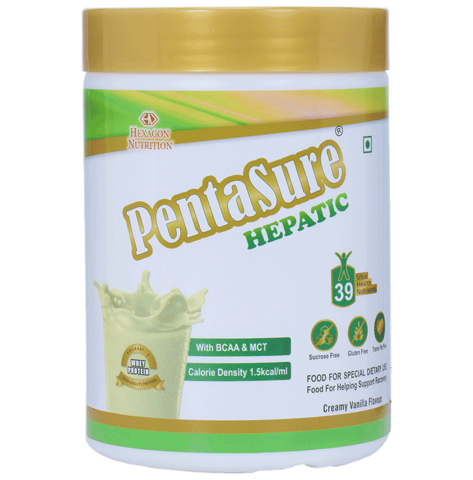 PentaSure Hepatic with Whey Protein, BCAA & MCT | Flavour Powder Creamy Vanilla - Classic Derma