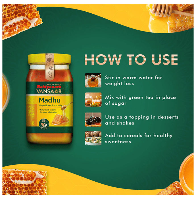 Vansaar Madhu with Natural Antioxidant for Immunity | No Sugar Adulteration