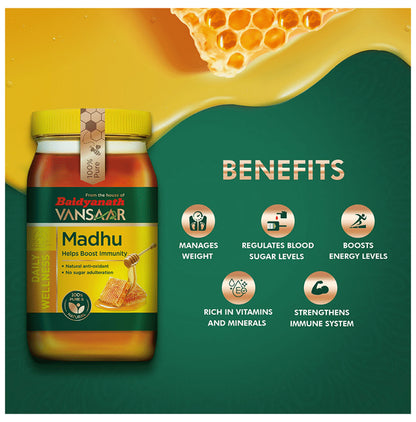 Vansaar Madhu with Natural Antioxidant for Immunity | No Sugar Adulteration