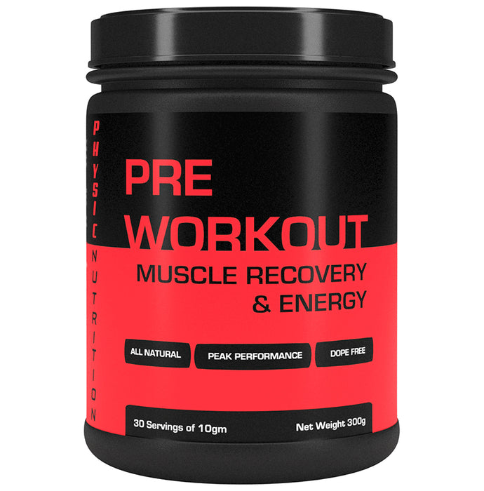 Physic Nutrition Pre Workout Muscle Recovery & Energy Powder Litchi - Classic Derma