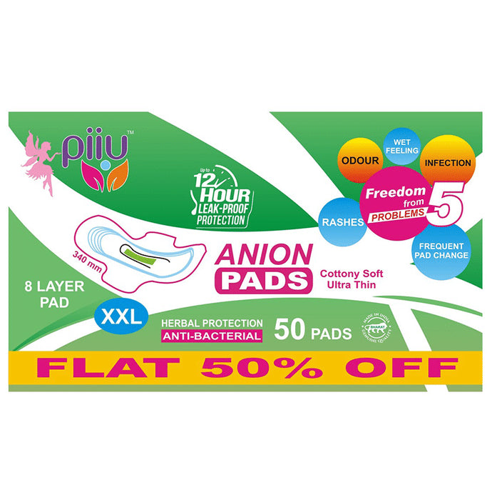 Piiu Anion Pads (50 Each) XXL - Classic Derma