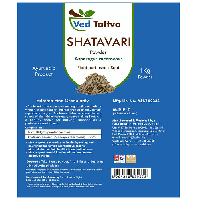 Ved Tattva Shatavari Asparagus Racemosus Powder