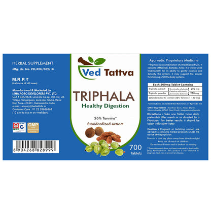 Ved Tattva Triphala Healthy Digestion Tablet
