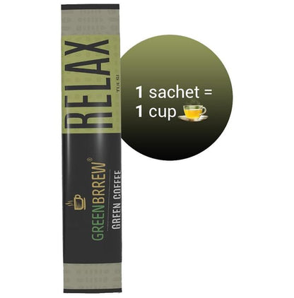 Green Brrew Relax Instant Green Coffee (1.5gm Each) Tulsi