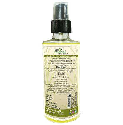 Vedic Ayurveda Lemongrass Hydrosol Skin Toner