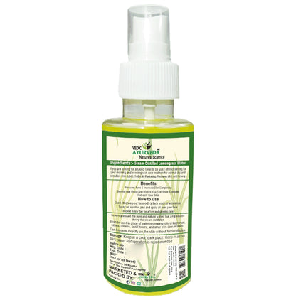 Vedic Ayurveda Lemongrass Hydrosol Skin Toner