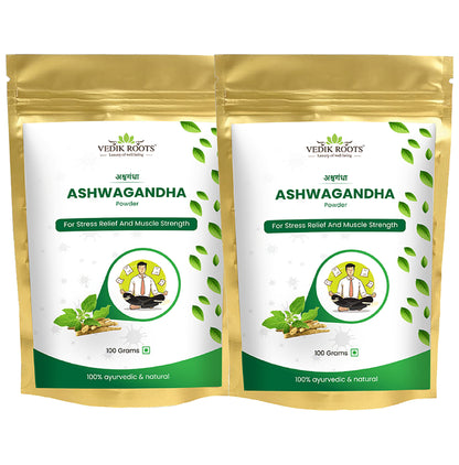 Vedikroots Ashwagandha Powder (100gm Each) - Classic Derma