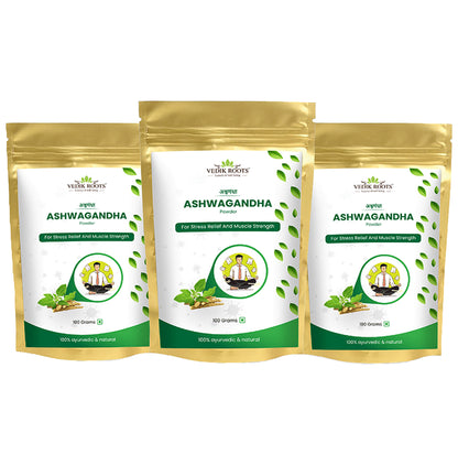 Vedikroots Ashwagandha Powder (100gm Each) - Classic Derma