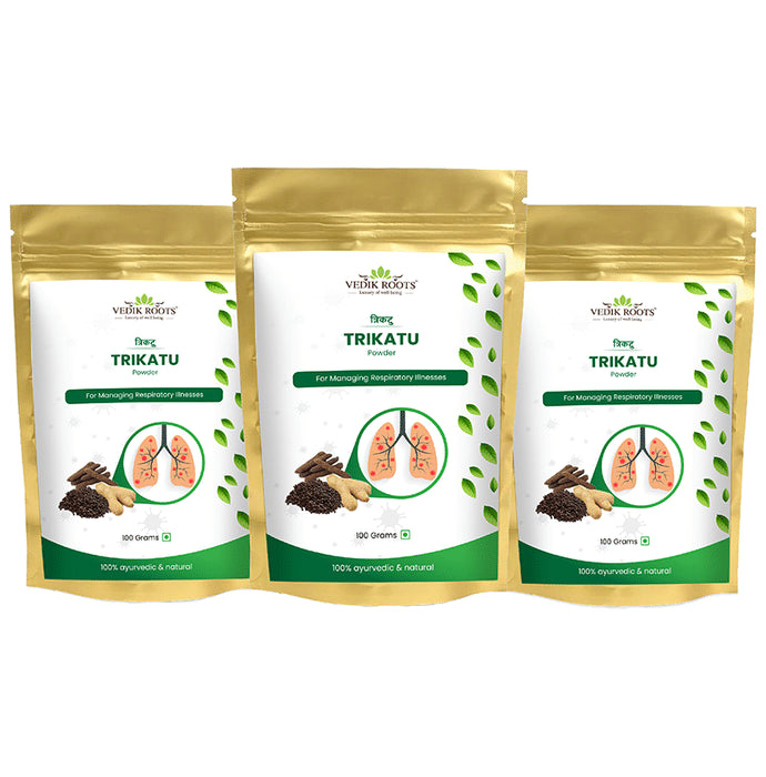 Vedikroots Trikatu Powder (100gm Each) - Classic Derma