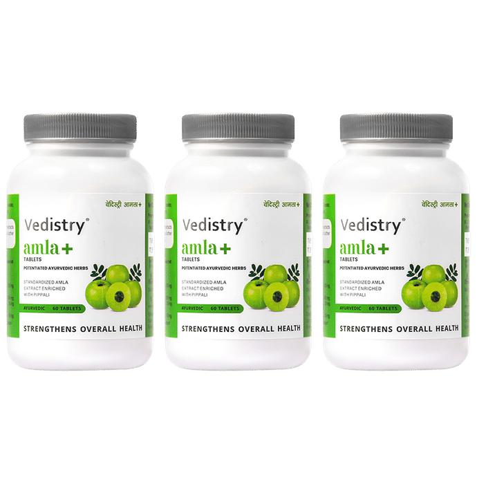 Vedistry Amla+ Tablets (60 Each) Buy 2 Get 1 Free - Classic Derma