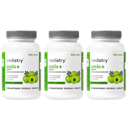 Vedistry Amla+ Tablets (60 Each) Buy 2 Get 1 Free - Classic Derma