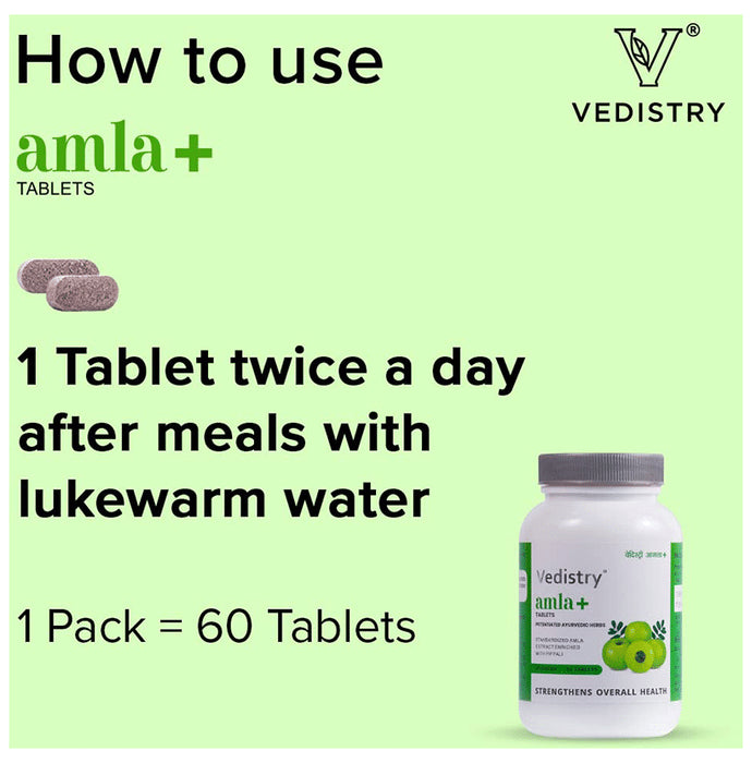 Vedistry Amla+ Tablets (60 Each) Buy 2 Get 1 Free