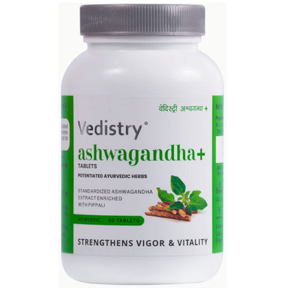 Vedistry Ashwagandha+ Tablet For Strength, Enegry And Vitality - Classic Derma