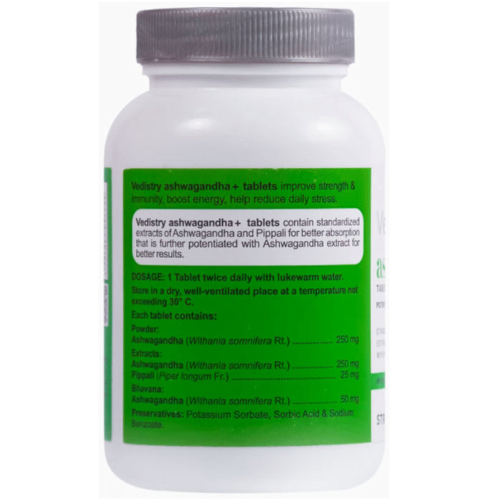 Vedistry Ashwagandha+ Tablet For Strength, Enegry And Vitality
