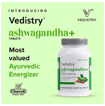 Vedistry Ashwagandha+ Tablet For Strength, Enegry And Vitality