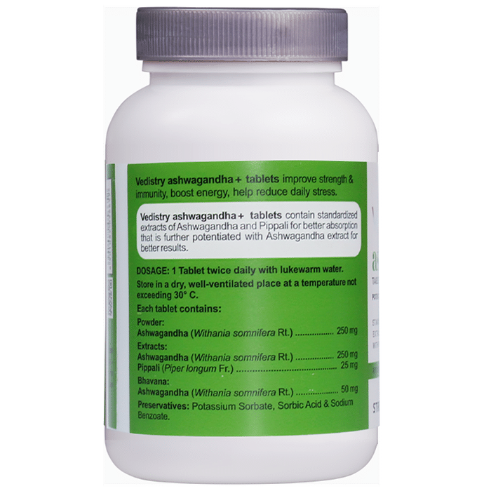 Vedistry Ashwagandha+ Tablets (60 Each) Buy 2 Get 1 Free