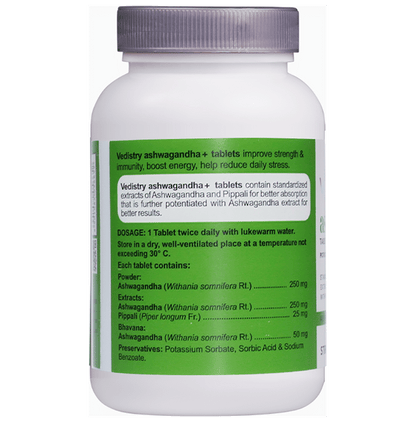 Vedistry Ashwagandha+ Tablets (60 Each) Buy 2 Get 1 Free