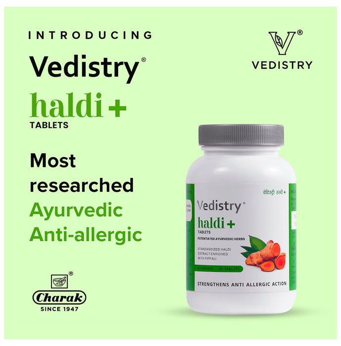 Vedistry Haldi+ Tablet For Skin Allergy And Skin Health