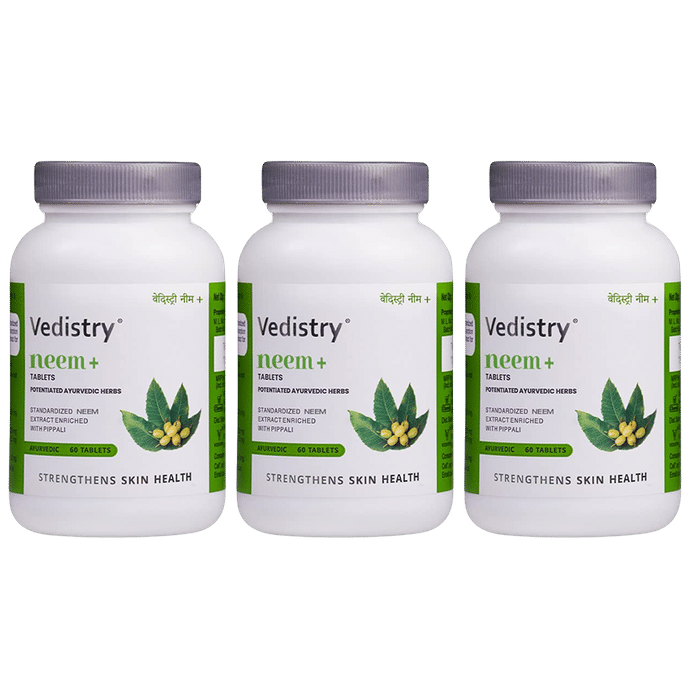 Vedistry Neem+ Tablets (60 Each) Buy 2 Get 1 Free - Classic Derma
