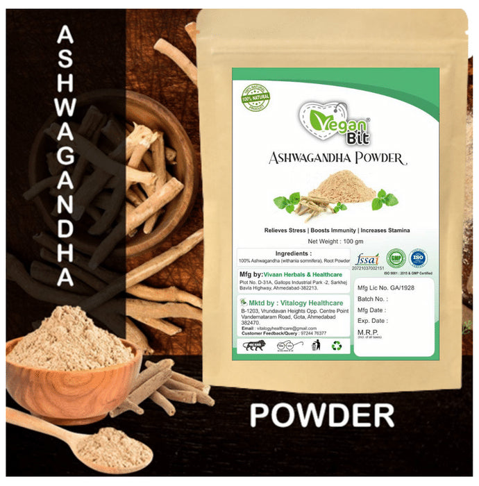 Vegan Bit Ashwagandha Powder (100gm Each)