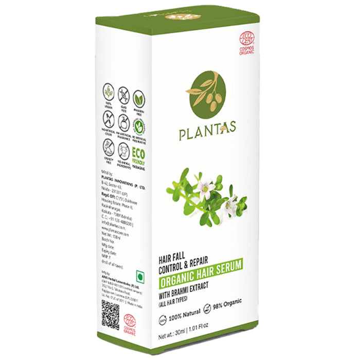 Plantas Hair Fall Control & Repair Organic Hair Serum - Classic Derma