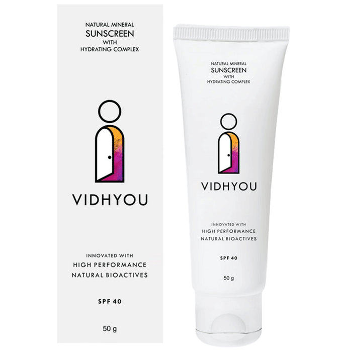 Vidhyou Natural Mineral Sunscreen with Hydrating Complex SPF 40