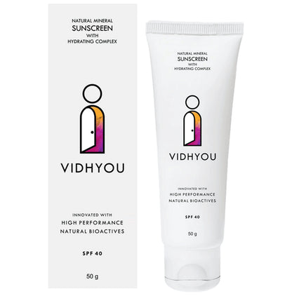 Vidhyou Natural Mineral Sunscreen with Hydrating Complex SPF 40