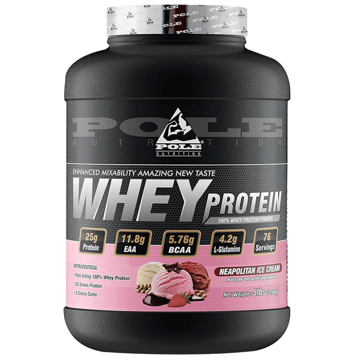 Pole Nutrition Whey Protein Powder Neapolitian Ice Cream - Classic Derma