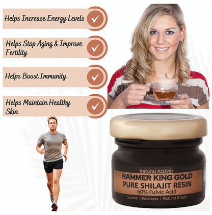 Vigini Hammer King Gold Pure Himalayan Shilajit Resin - Classic Derma