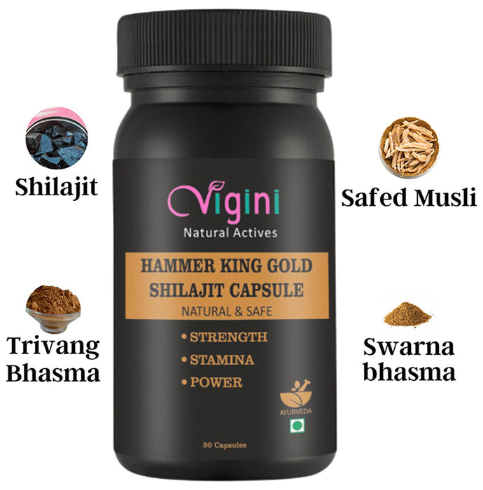 Vigini Hammer King Gold Shilajit Capsule - Classic Derma