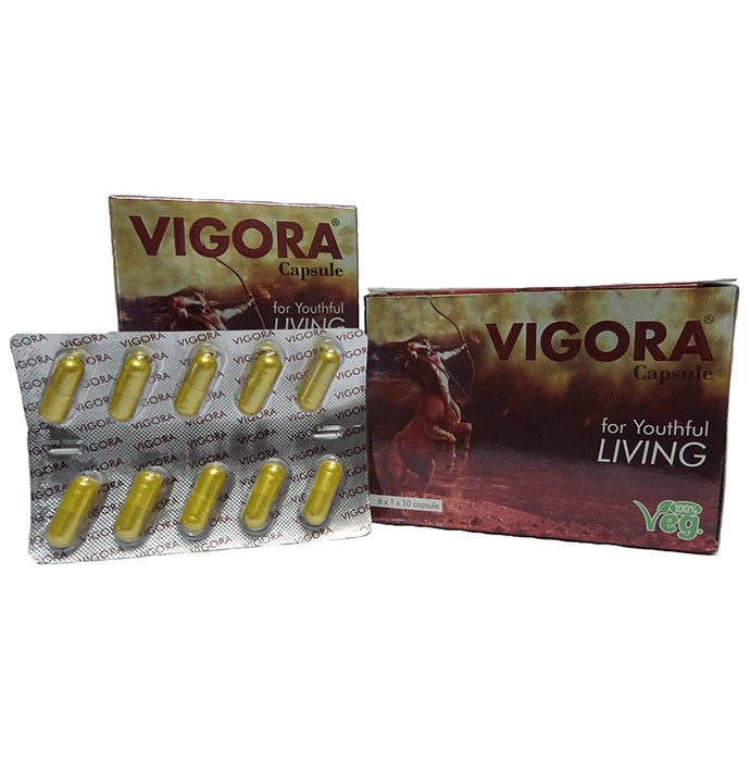 Vigora Capsule (10 Each) with Ashwagandha, Safed Musli, Gokshura & Shilajit