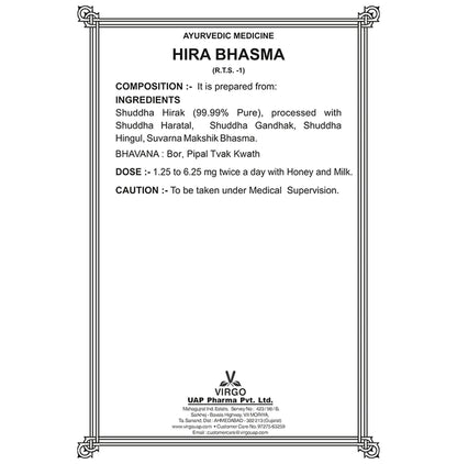 Virgo Hira Bhasma