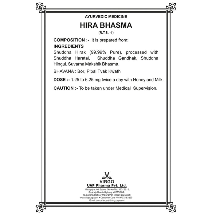 Virgo Hira Bhasma